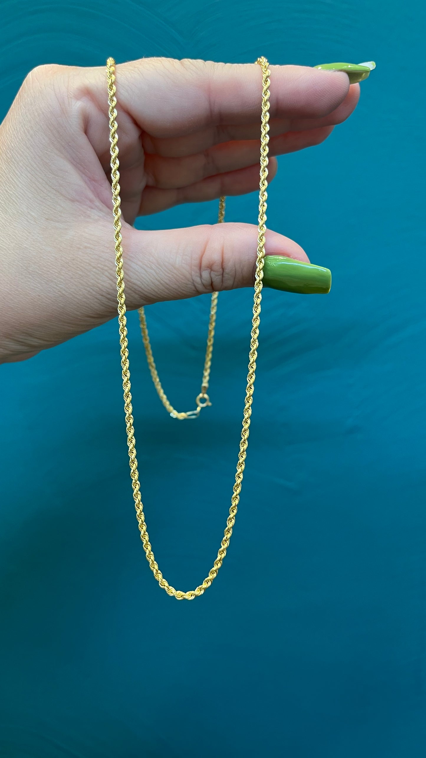 Cadena tejido lazo / 60cm / 3.6 gr / oro italiano