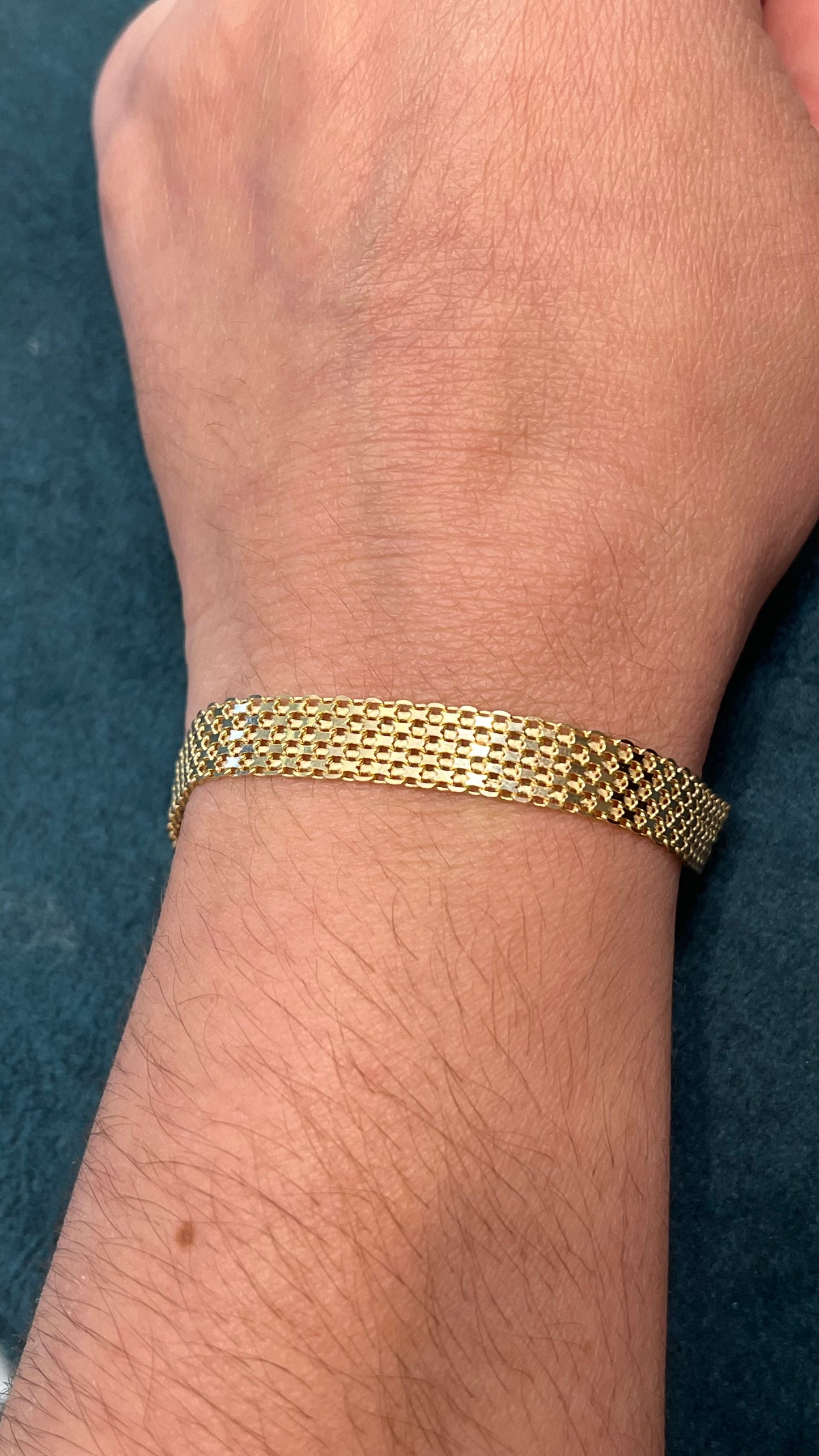 Pulso tejido Chino / 19.5 cm / 9.2 gr / oro italiano