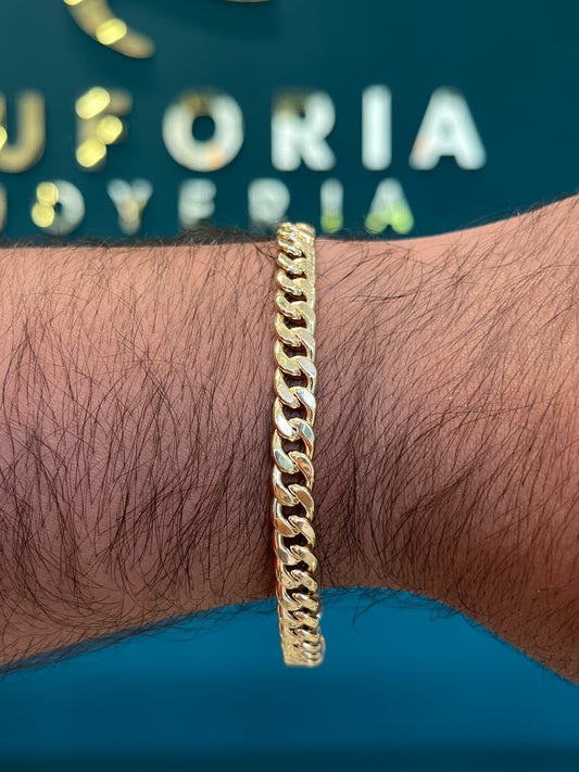 Pulso tejido cubano / 20 cm / 3.6 gr / oro italiano