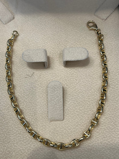 Pulso tejido Paris / 20.5 cm / 5.4 gr / oro italiano