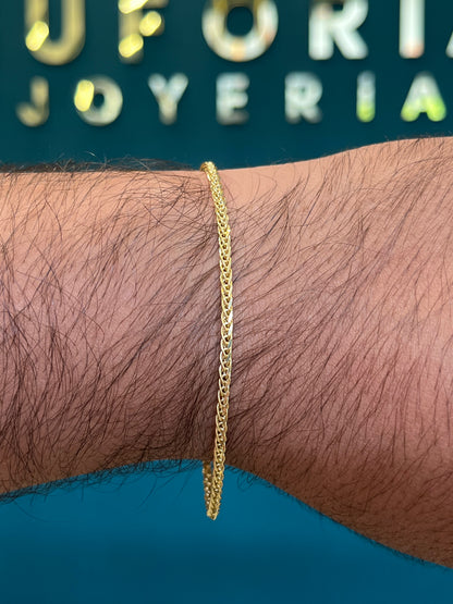 Pulso tejido franco / 20 cm / 2.6 gr / oro italiano