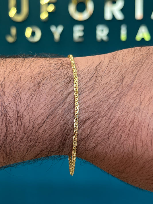 Pulso tejido franco / 20 cm / 2.6 gr / oro italiano