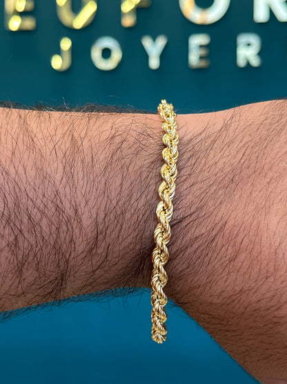 Pulso tejido lazo / 21 cm / 6.3 gr / oro italiano