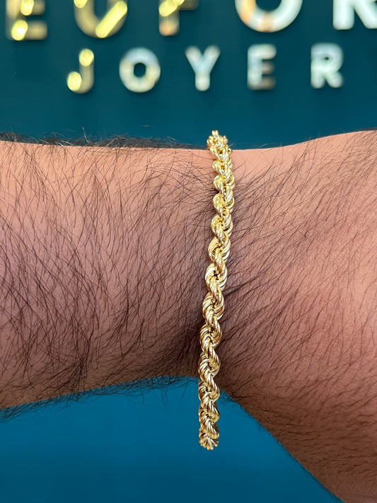 Pulso tejido lazo / 21 cm / 6.3 gr / oro italiano