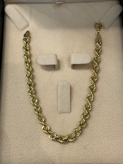 Pulso tejido lazo / 21 cm / 6.3 gr / oro italiano