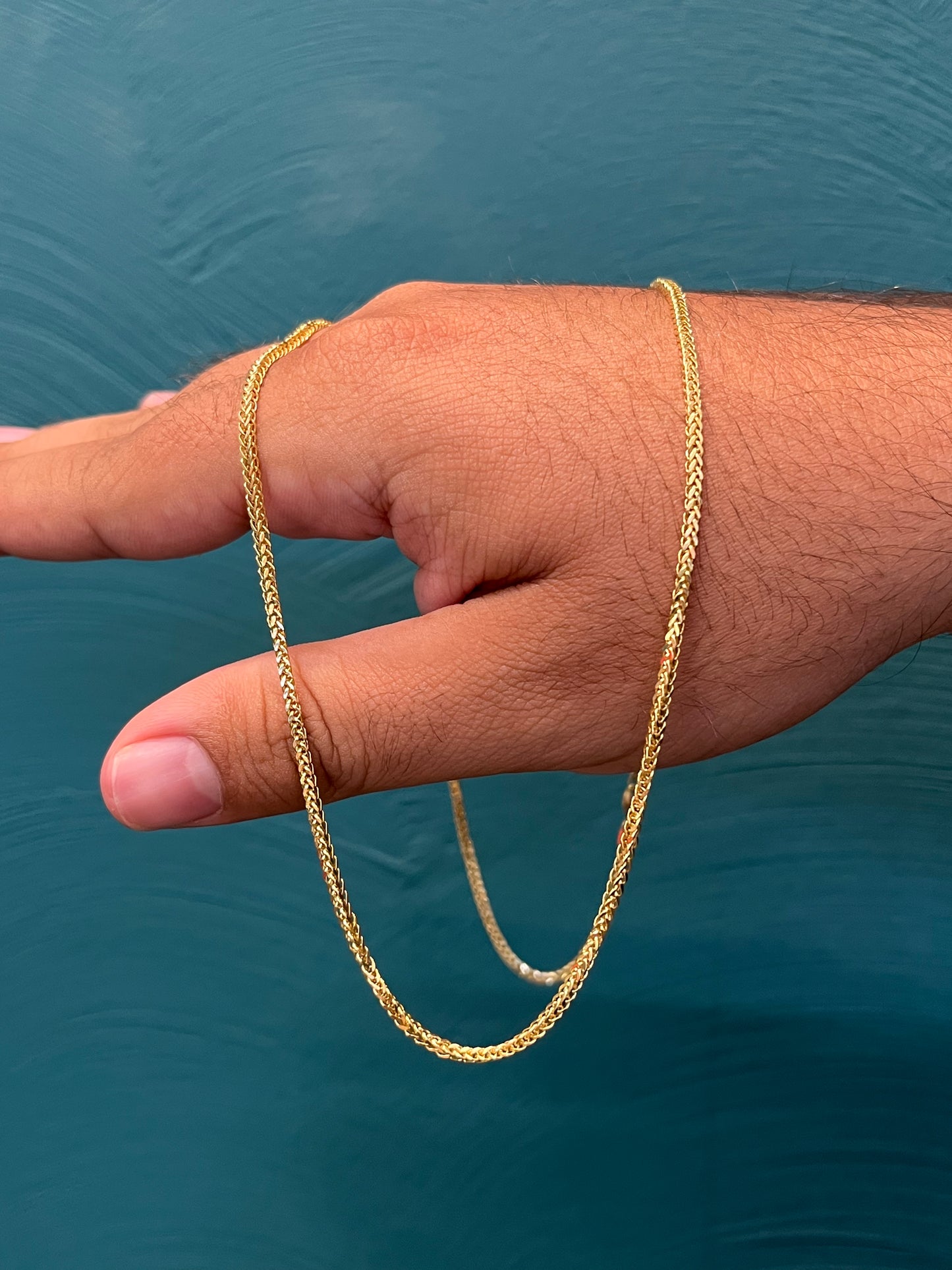 CADENA TEJIDO franco / 60CM / 5.1 GR / ORO ITALIANO