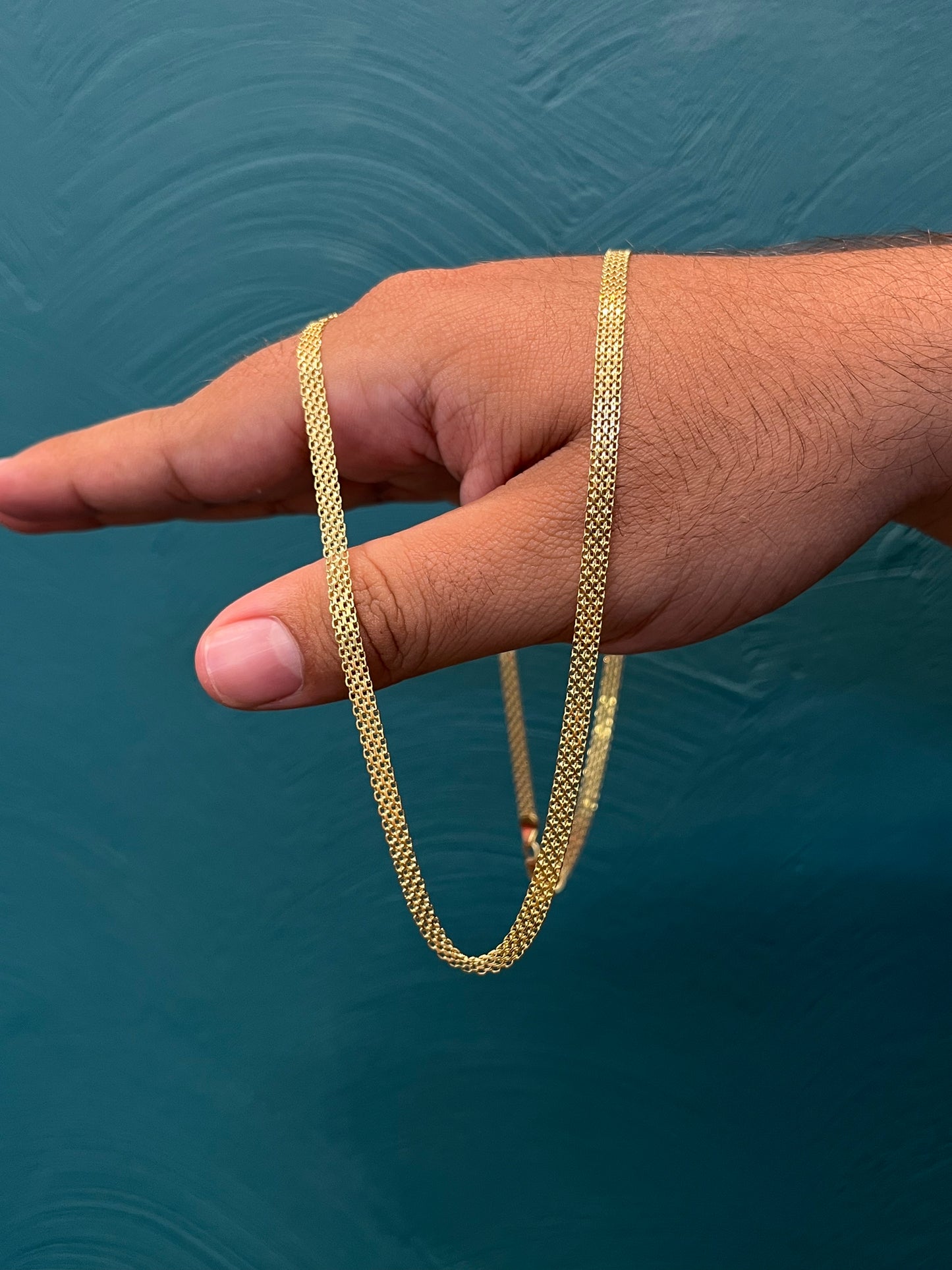 CADENA TEJIDO Chino / 60CM / 8.3 GR / ORO ITALIANO