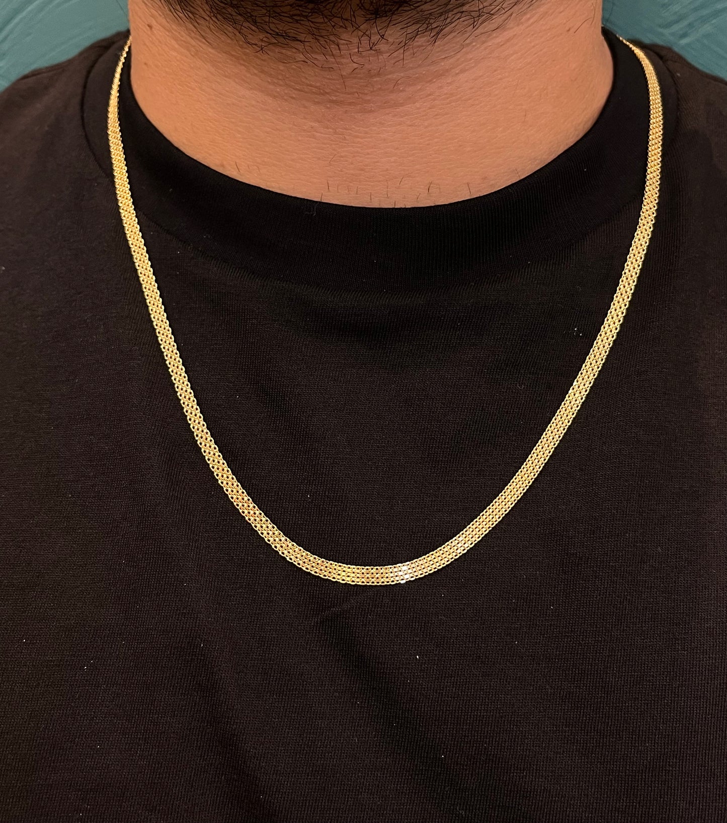 CADENA TEJIDO Chino / 60CM / 8.3 GR / ORO ITALIANO