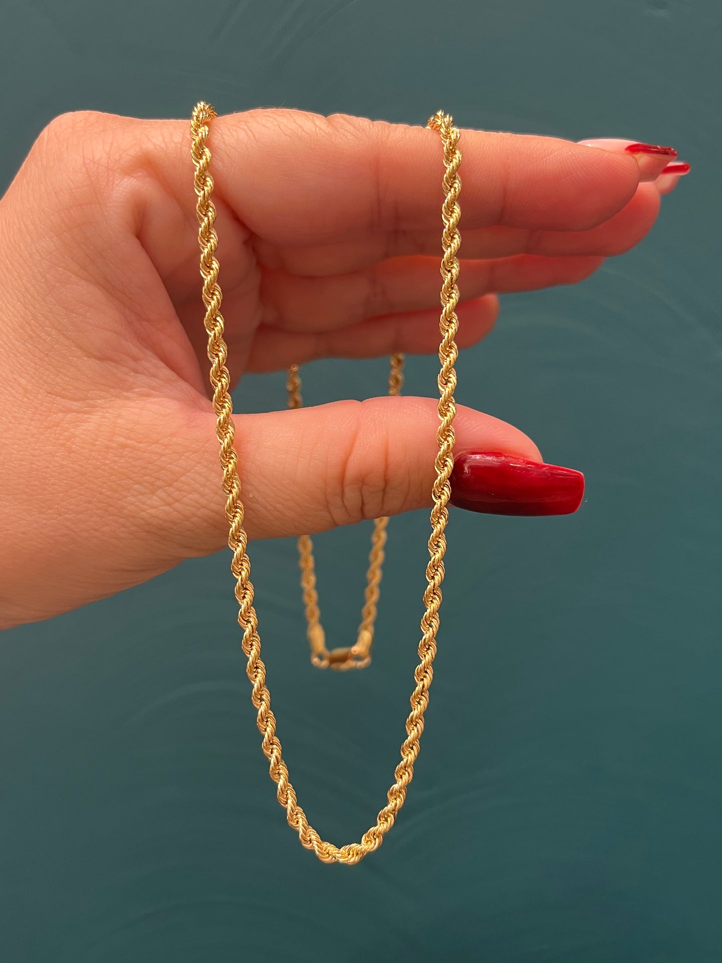 Cadena tejido lazo / oro italiano