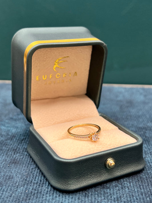 Anillo dama circones / ORO NACIONAL