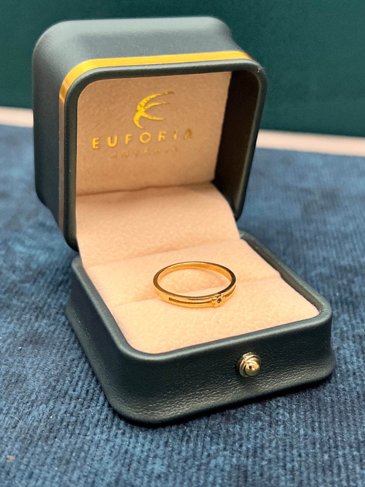 Anillo dama mini flor / oro nacional