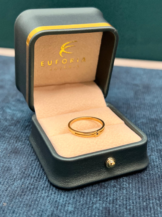 Anillo dama mini flor / oro nacional