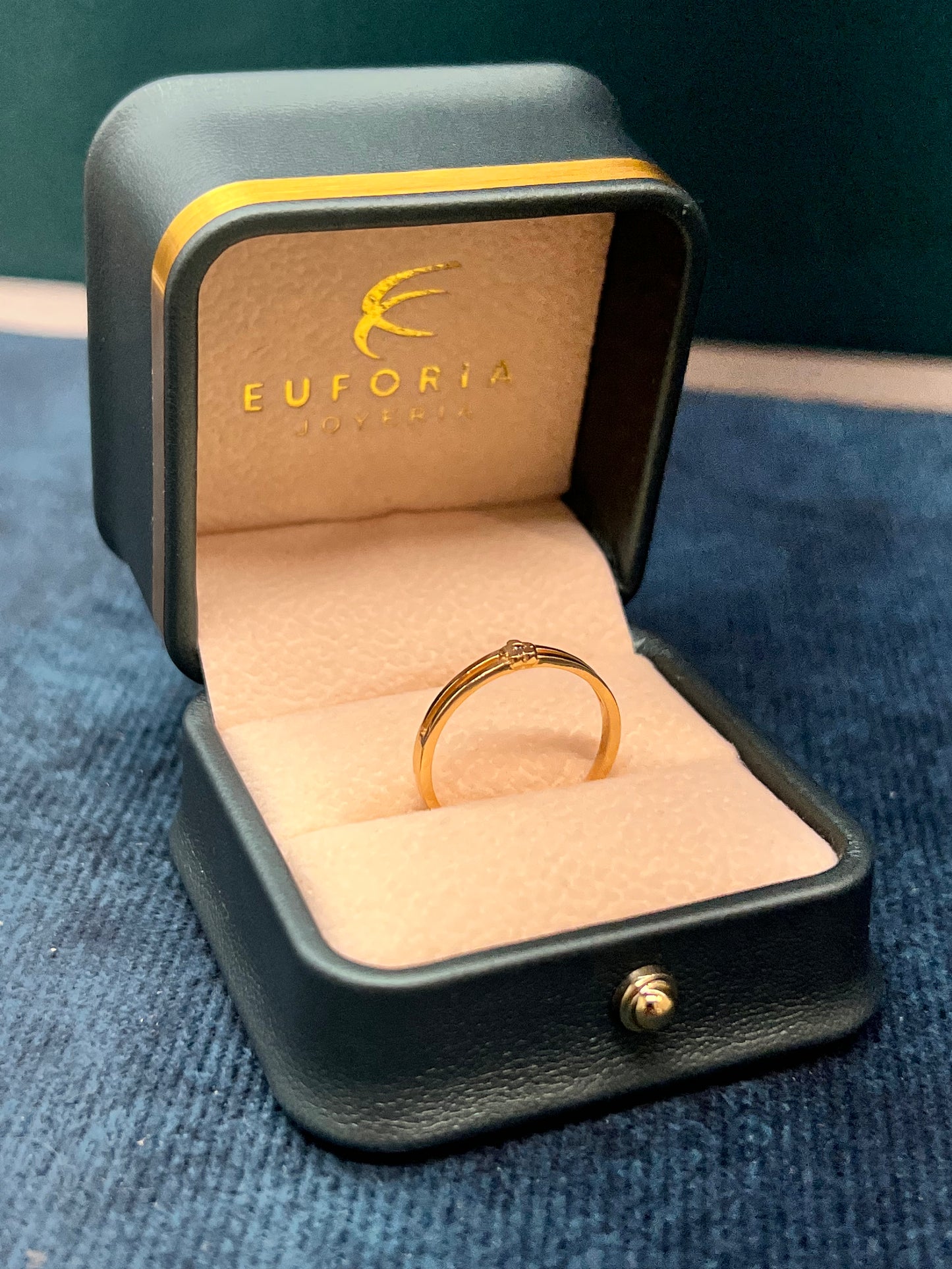 Anillo dama mini flor / oro nacional