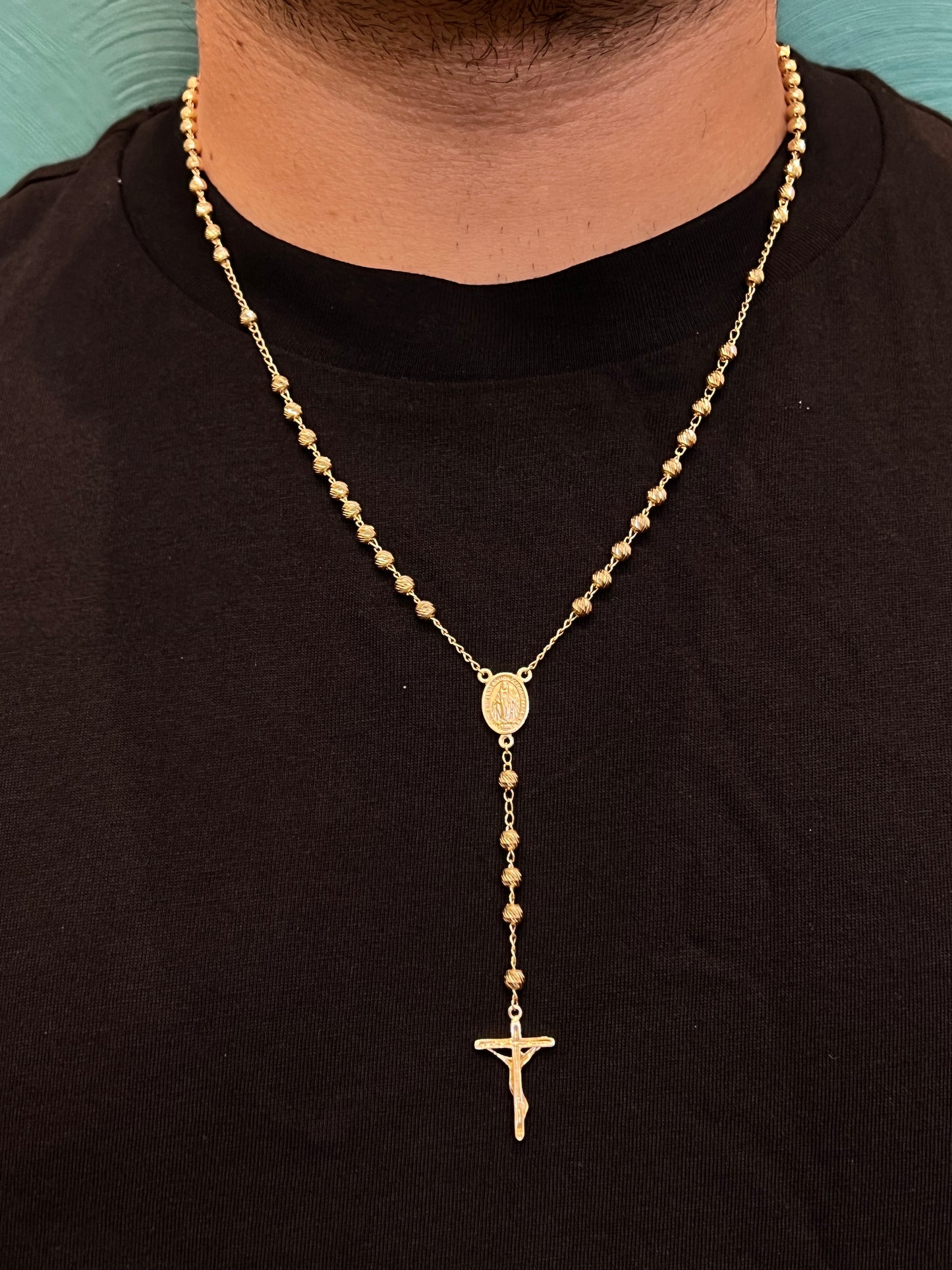 Rosario de caballero / 60 cm / 10.2 gr / oro nacional