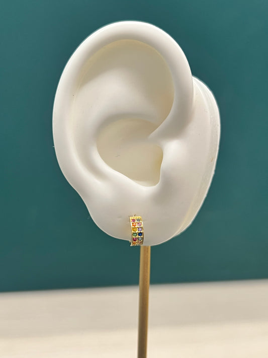 Topo medio aro con circones / 1.0 gr
