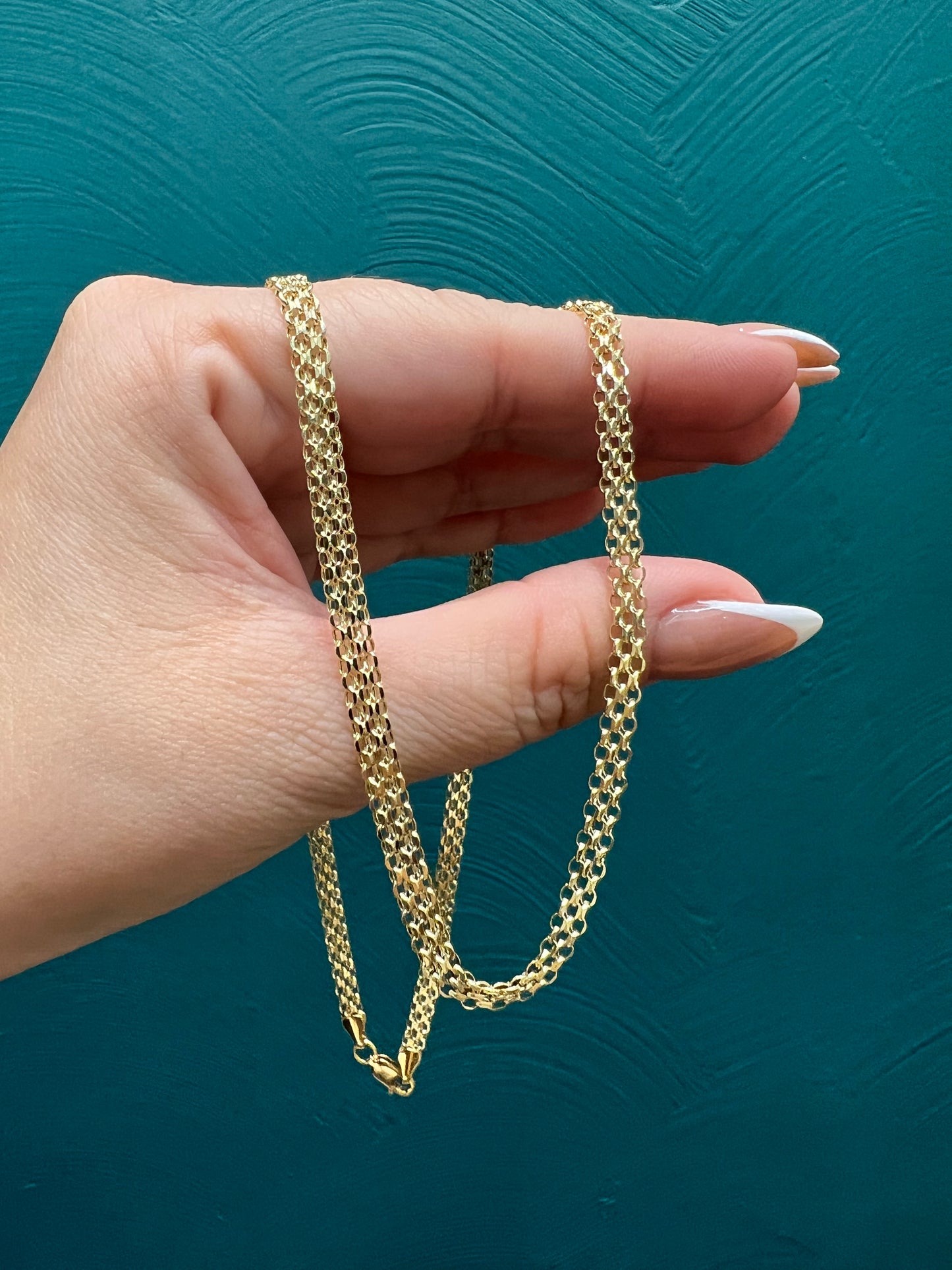 Cadena tejido chino -Oro italiano / 50 cm- 4.9 gr