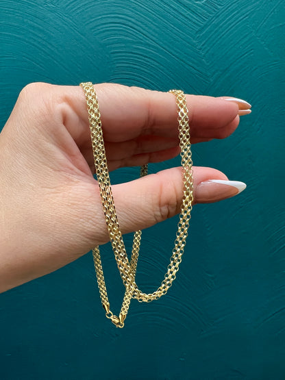 Cadena tejido chino -Oro italiano / 50 cm- 4.9 gr