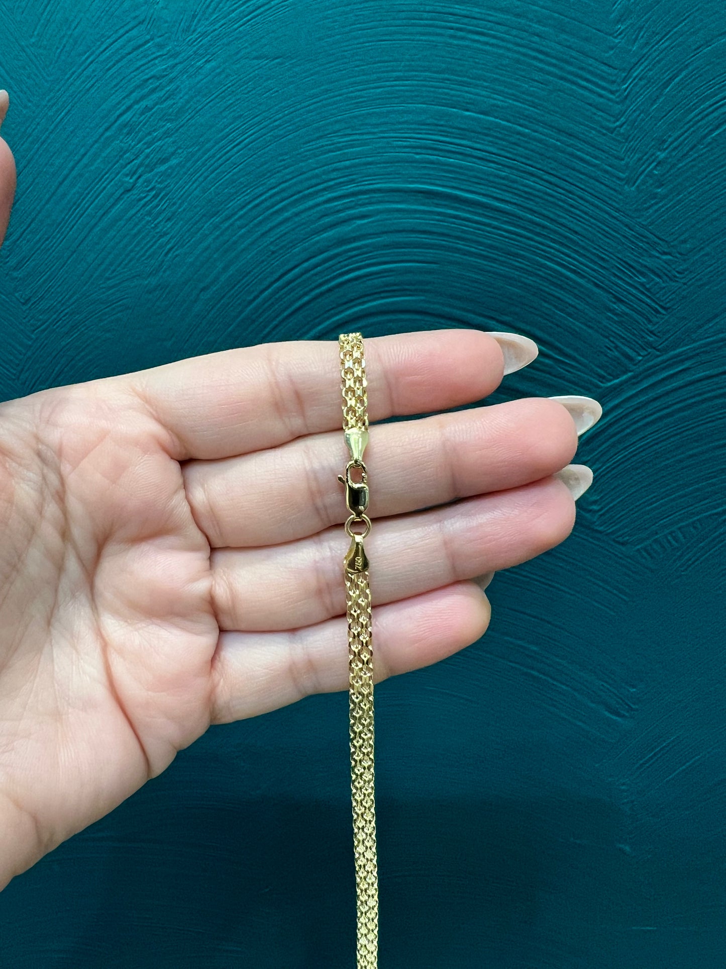 Cadena tejido chino -Oro italiano / 50 cm- 4.9 gr