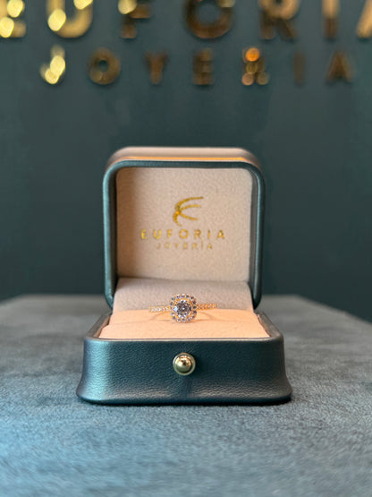 Anillo solitario circones / ORO NACIONAL