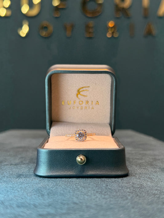 Anillo solitario circones / ORO NACIONAL