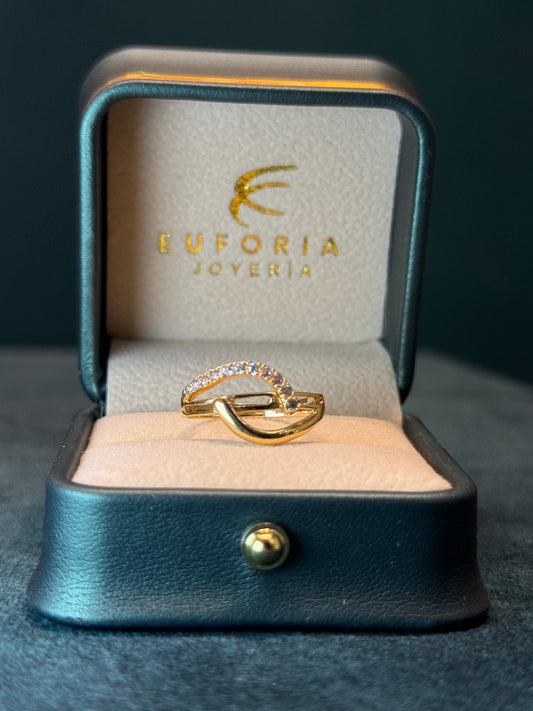 Anillo dama circones / talla 7¾ / 2.5gr