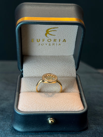 Anillo dama circones / talla 8 / 2.9gr