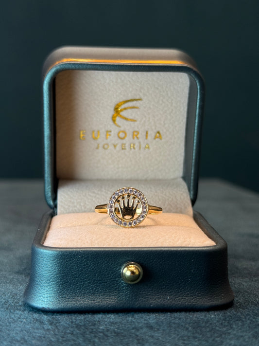 Anillo dama circones / talla 8 / 2.9gr