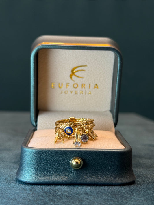 Anillo dama oro italiano / talla 8 / 7.8gr