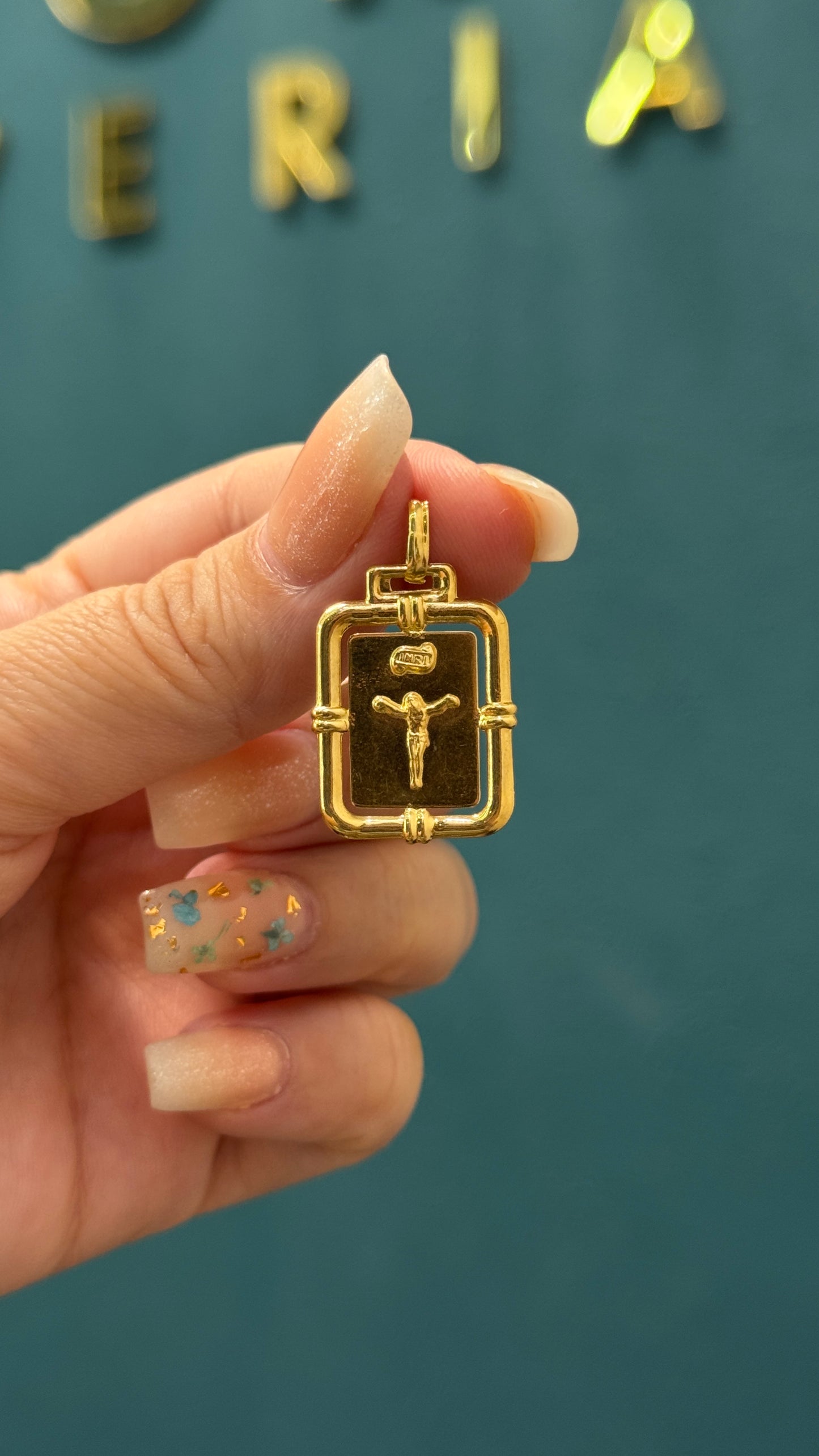 DIJE PLACA CRISTO / 1.3 GR