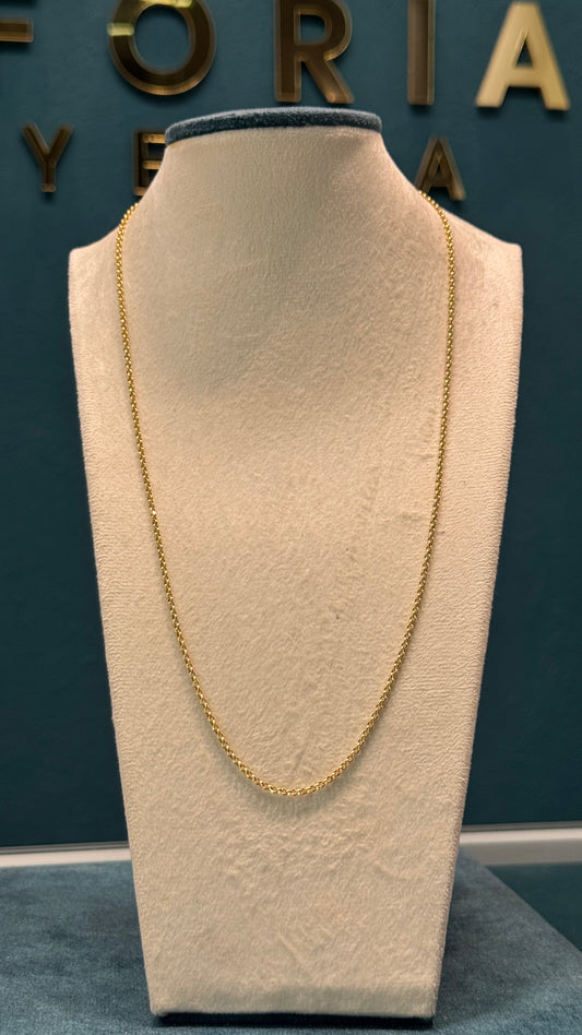 Cadena argollas / 60cm / 4.9gr / oro italiano