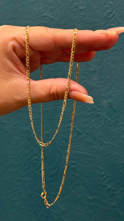 Cadena tejido 3 en 1 / 60cm / oro italiano