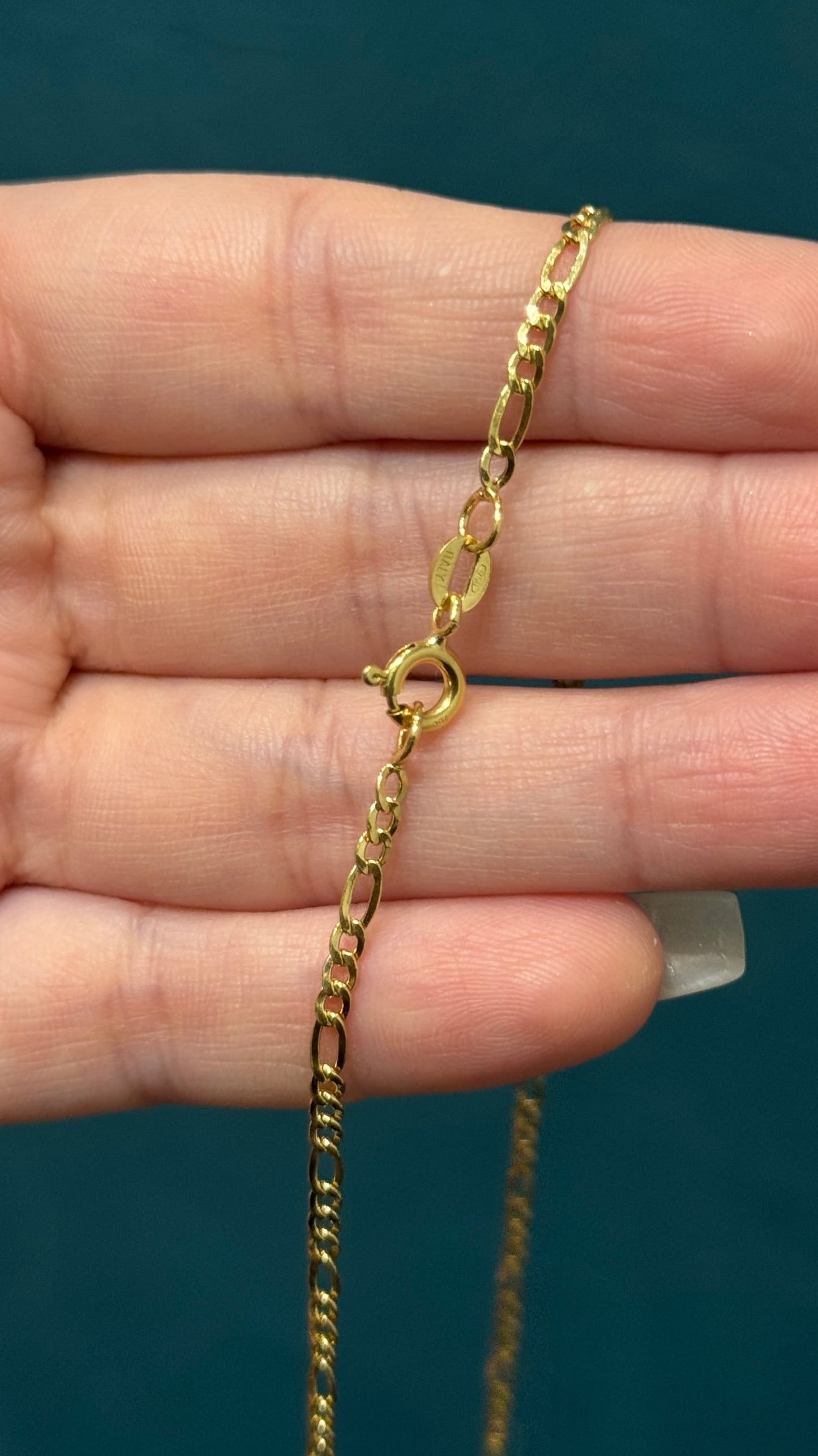 Cadena tejido 3 en 1 / 60cm / oro italiano
