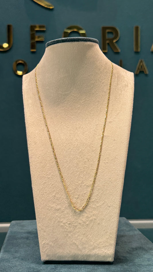 Cadena tejido 3 en 1 / 60cm / oro italiano