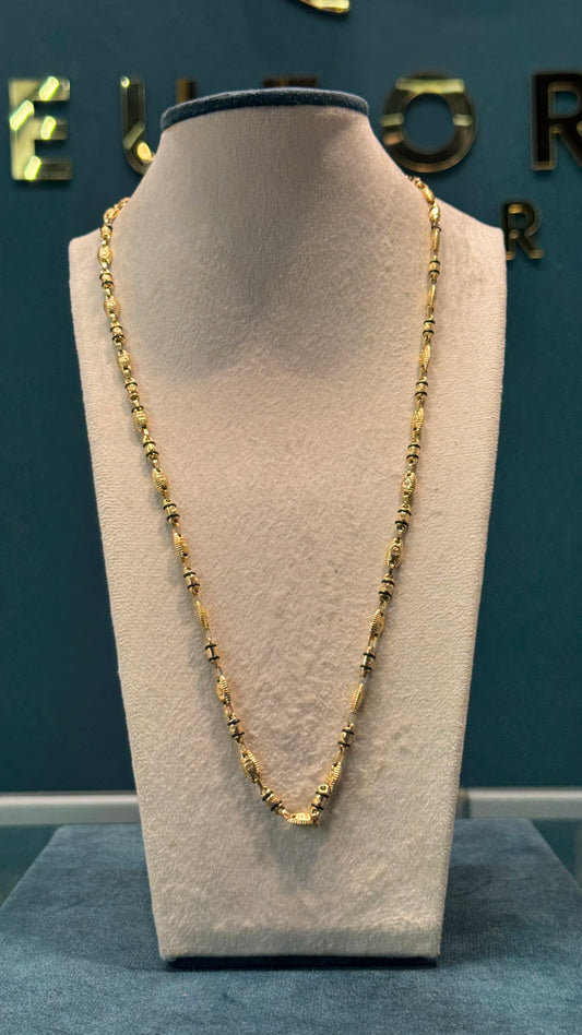 Cadena tejido rustico / 65cm / 13.6gr / oro nacional