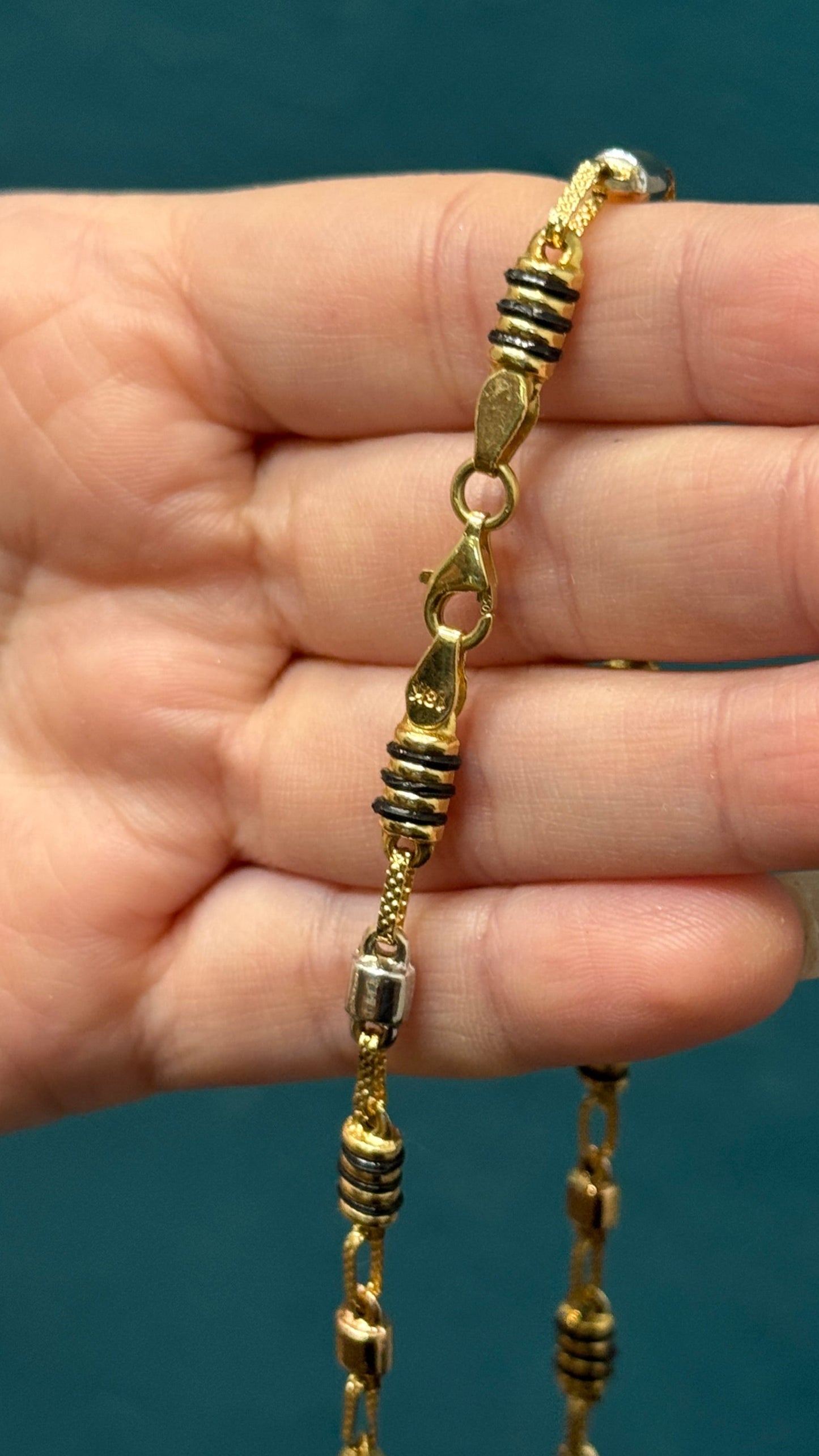 Cadena tejido Rústico tres oros / 65cm / 14.9gr / oro nacional