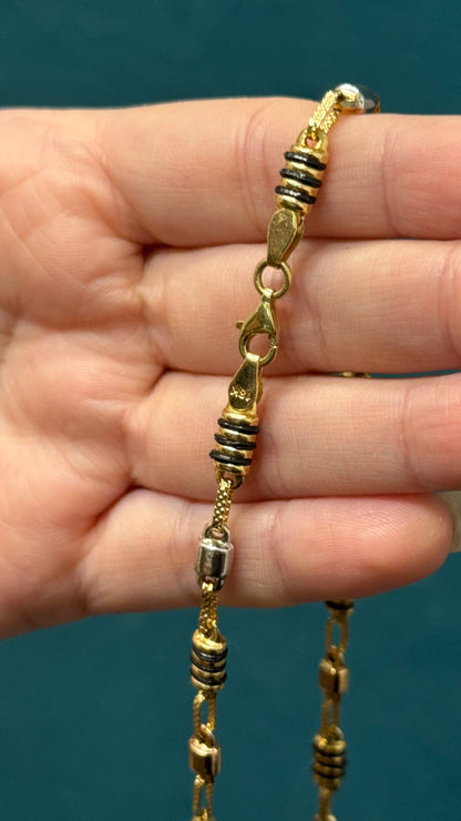 Cadena tejido Rústico tres oros / 65cm / 14.9gr / oro nacional