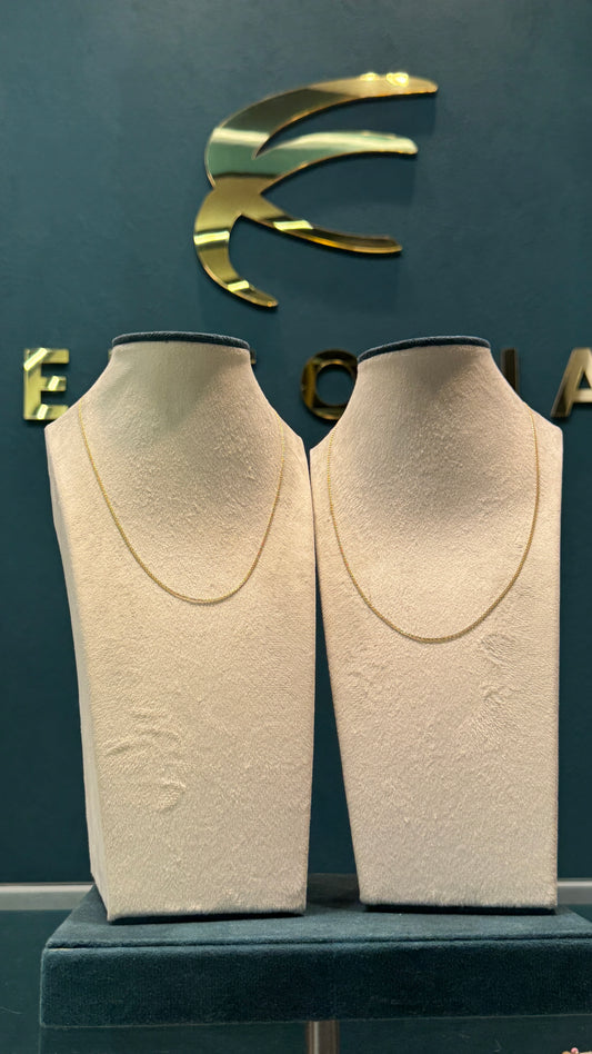cadena tejido Chino / oro italiano