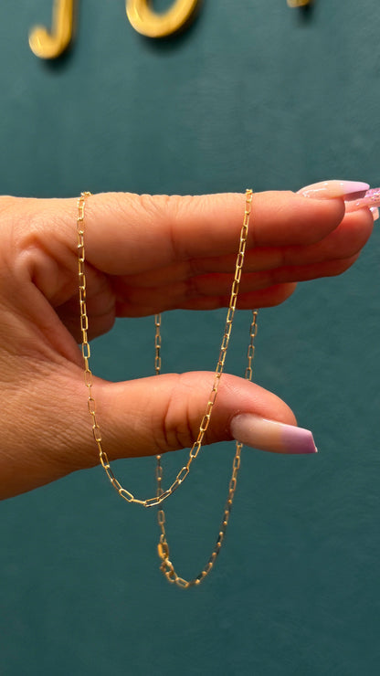CADENA tejido clip / oro italiano
