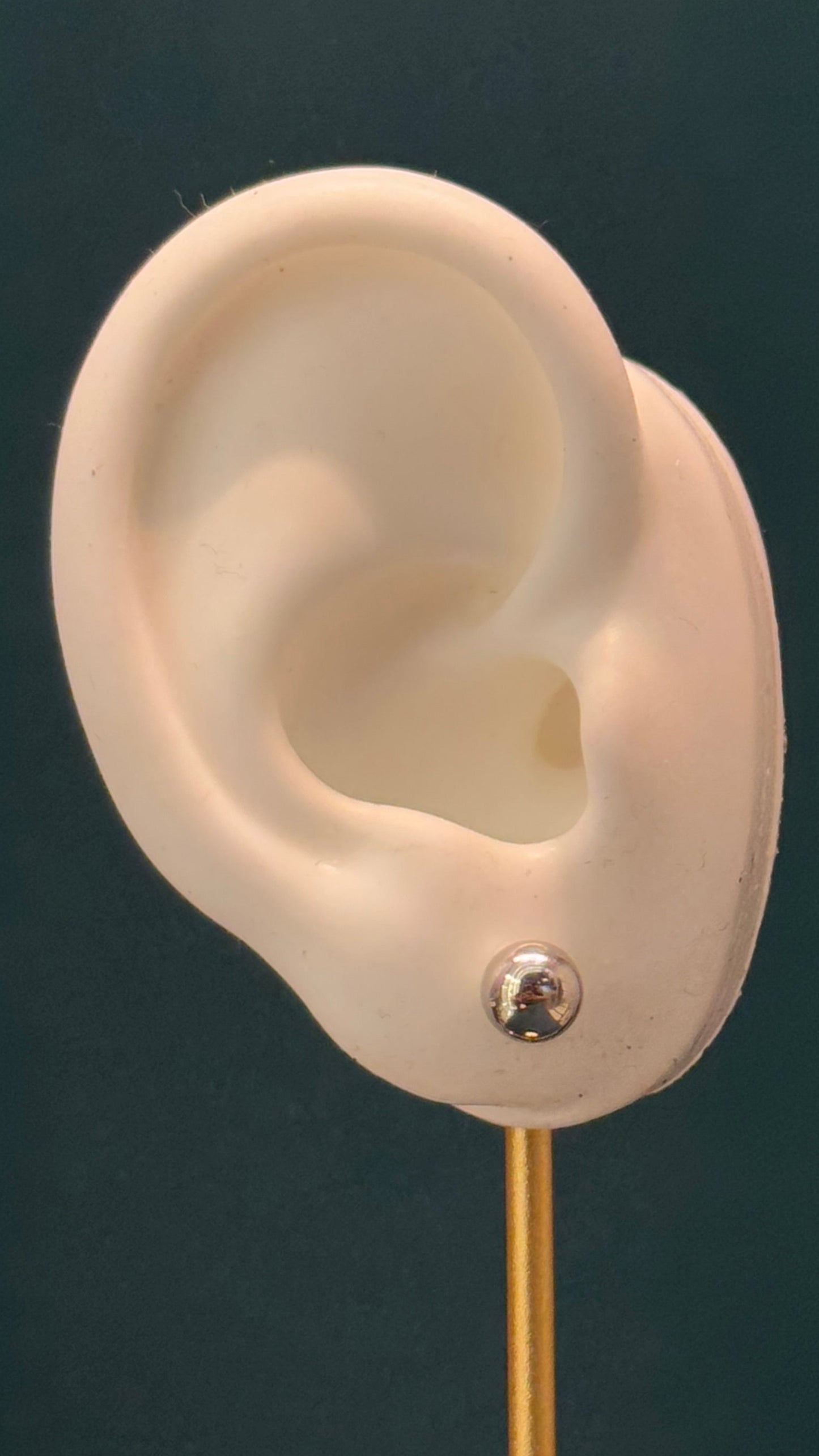 topos balin liso / oro blanco / #6 mm / 0.7 gr