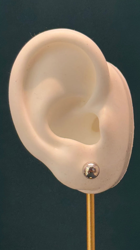 topos balin liso / oro blanco / #6 mm / 0.7 gr
