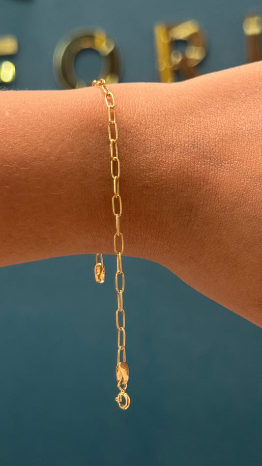 pulso tejido clip / 18 cm / 2.2 gr / oro nacional